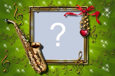 Linda Moldura com instrumento Saxofone. Adicione uma foto!