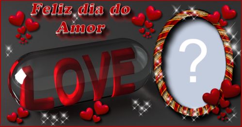 Moldura dia do Amor. Adicione uma foto!
