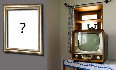 Moldura retrô com a sua foto na parede. Faça a sua!