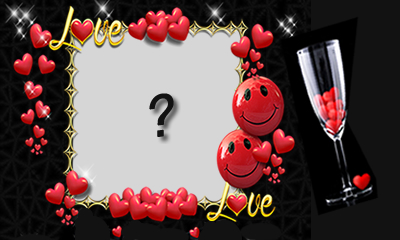 Moldura com taças. Adicione uma foto!