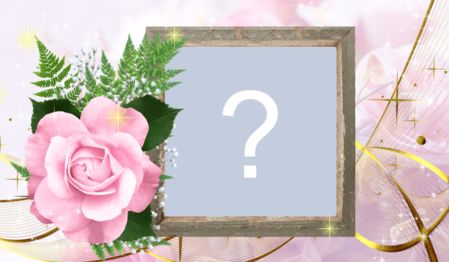 linda moldura de rosa com efeitos dourado. Crie a sua!