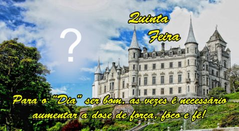 Moldura com frase para a Quinta Feira. Adicione uma foto para fazer a sua!