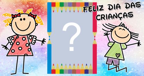 Moldura do dia das crianças. Adicione sua foto e compartilhe!