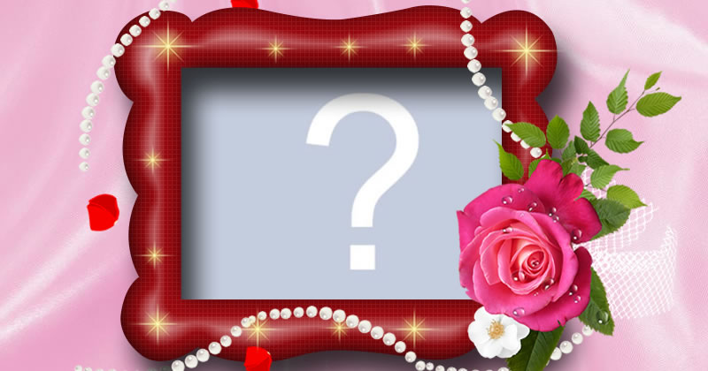 Moldura de rosa para com borda lilas