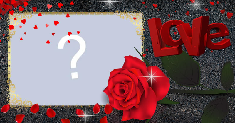 Linda moldura de amor com rosas vermelha!