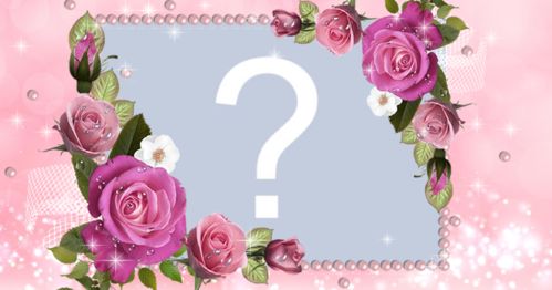 Linda moldura de rosas Pink.