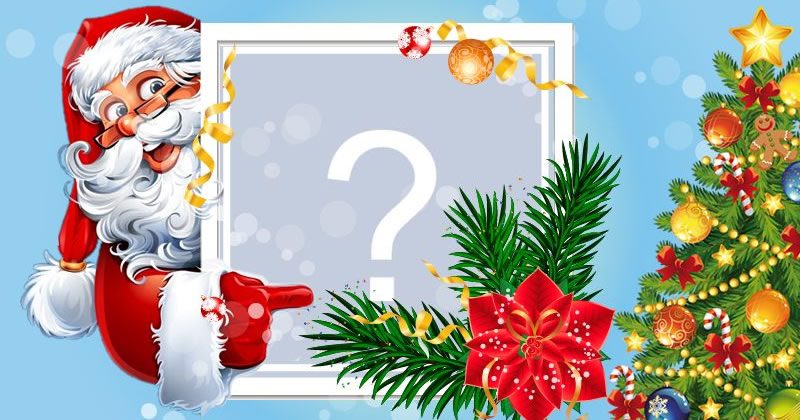 Mettez votre photo préférée dans cette belle image du Père Noël?