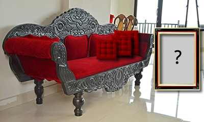 Linda moldura sala de espera de luxo. Adicione a sua foto!