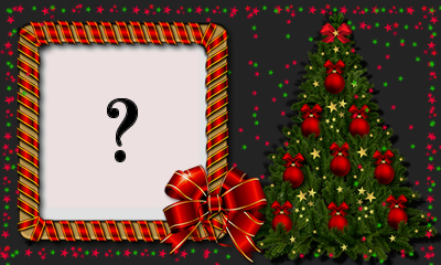 Linda moldura com Arvore de Natal. Adicione uma foto!