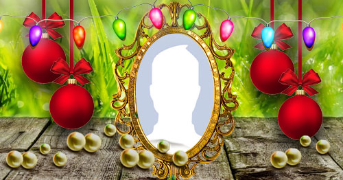 Linda moldura de Natal. Adicione a sua foto!