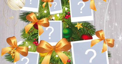 Coloque suas fotos nesta linda árvore de Natal dourada!