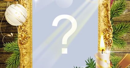 Moldura de Natal com fundo de madeira!