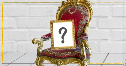 Coloque a sua foto encima da poltrona de bronze do Palácio!