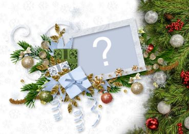 Coloque sua foto neste arranjo de natal