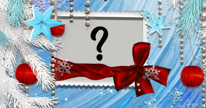 Linda Moldura de Natal no azul com laço vermelho. Faça com a sua foto!