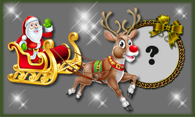 Linda moldura com Papai Noel no trenó. Adicione a sua foto!