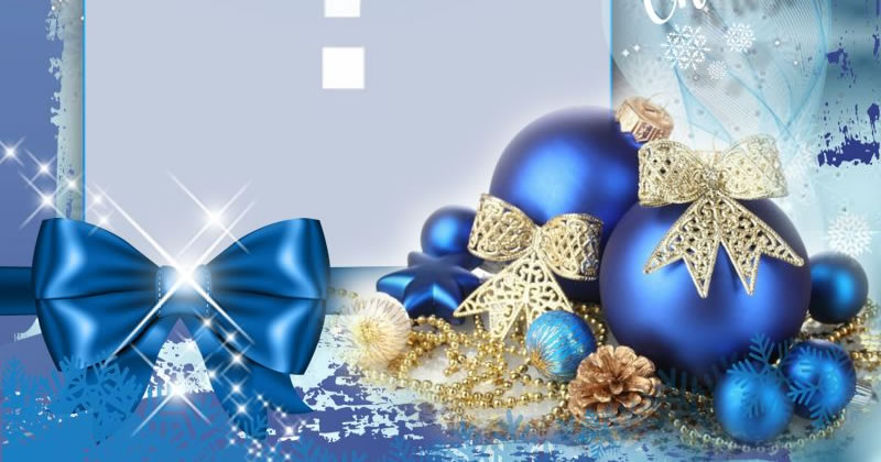 Linda moldura azul de Natal! Linda moldura azul de Natal!