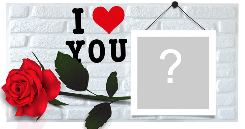 Coloque sua foto em um quadro nesta linda moldura de rosa vermelha!