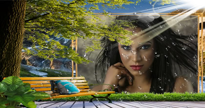 Coloque sua foto nesta linda moldura de paisagem!