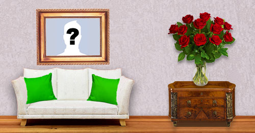 Linda moldura de sala com decoração verde. Adicione sua foto! Linda moldura de sala com decoração verde. Adicione sua foto!