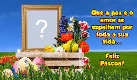 Linda moldura com mensagem de Páscoa. Adicione a sua foto! Linda moldura com mensagem de Páscoa. Adicione a sua foto!