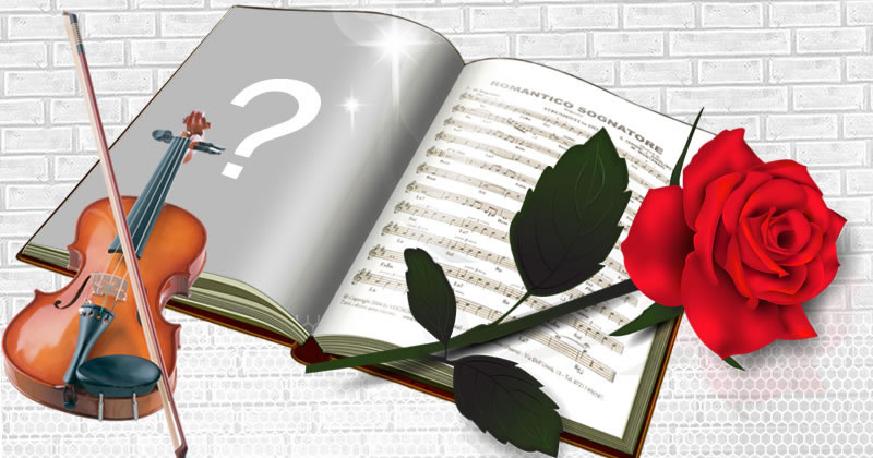 Linda Moldura de violino com rosa vermelha!