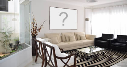 Adicione sua foto na parede desta linda sala de estar!