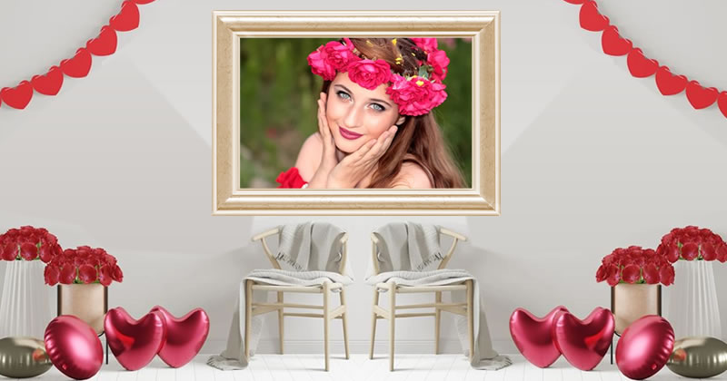 Moldura em uma sala de estar romântica!