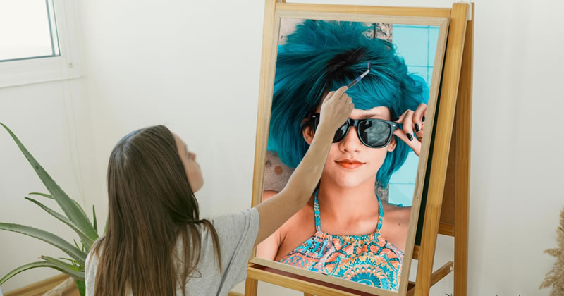 Moldura pintando obra de arte!