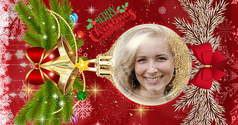Coloque sua foto na bolinha de Natal!