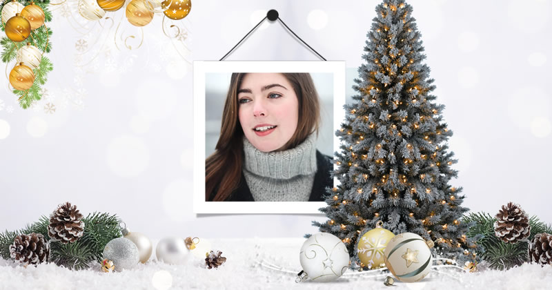 Moldura de árvore de Natal Branca