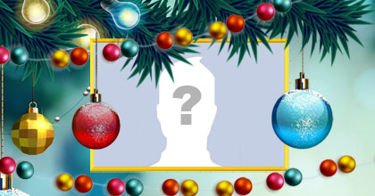 Linda moldura de Natal. Adicione uma foto!