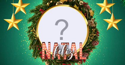 Linda moldura de Feliz Natal com guirlanda Linda moldura de Feliz Natal com guirlanda