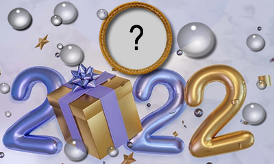 Linda moldura Feliz 2022. Adicione uma foto!