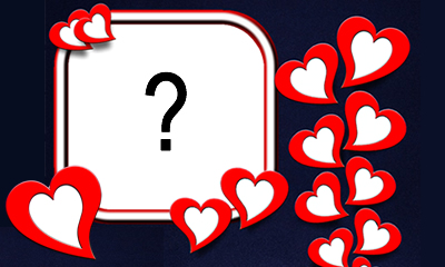 Linda moldura Love com corações. Adicione a sua foto!