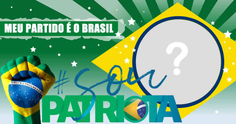 Moldura da bandeira do Brasil, adicione uma foto Mostre seu patriotismo!