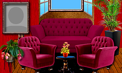 Linda moldura com quadro de foto na sala Rustica. Adicione sua foto!