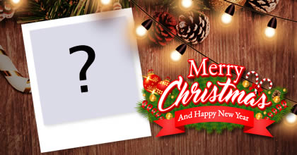 Linda moldura de Feliz Natal. Adicione sua foto!