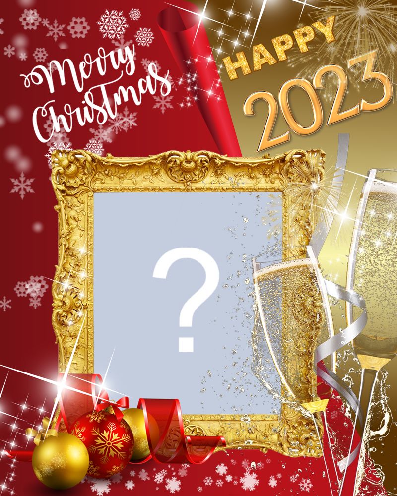 Moldura feliz Natal e feliz 2025!