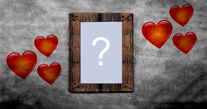 Adicione sua foto nesta linda moldura com borda de madeira!