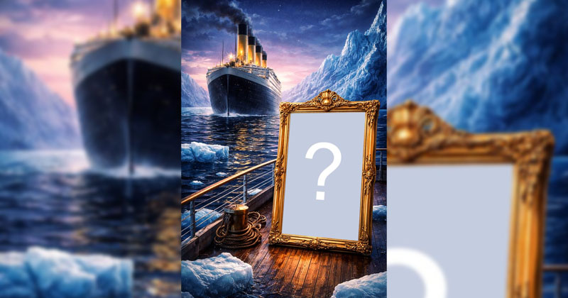 Creează un videoclip frumos cu fotografia ta într-o ramă aurie și Titanicul pe fundal!