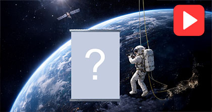 Crie um video espacial com sua foto flutuando no espaço com astronauta e satélite!