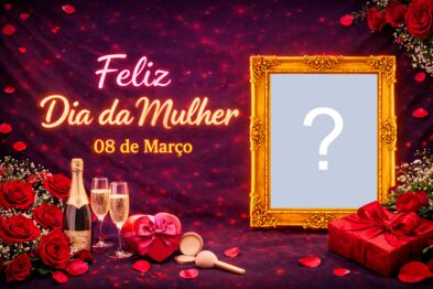 👩 Moldura comemorativa do Dia da Mulher - 08 de Março - Faça a Sua! 🌹