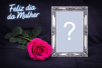 💐 Moldura do dia da mulher, grande para imprimir