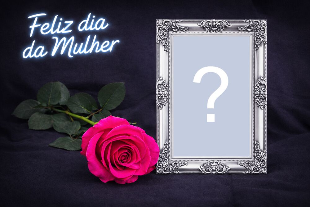 💐 Moldura do dia da mulher, grande para imprimir