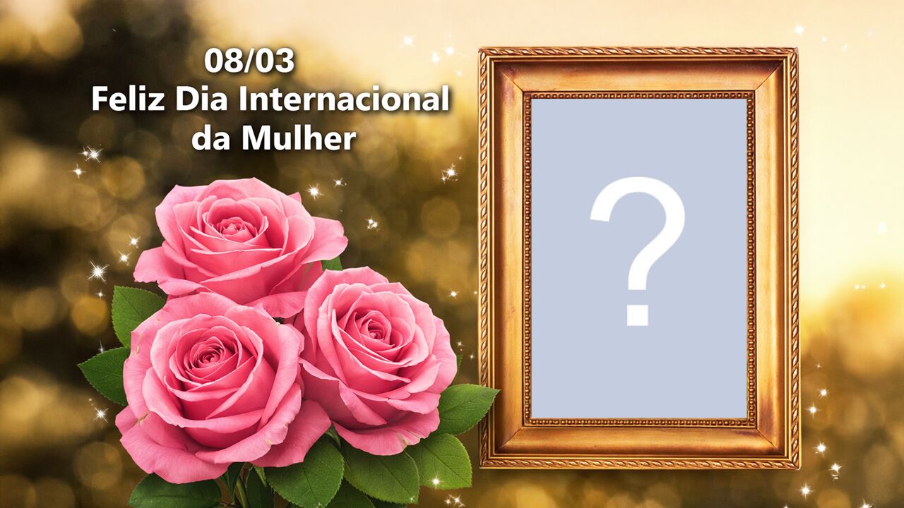 👩Crie um video do Dia Internacional da Mulher com foto na moldura!👑