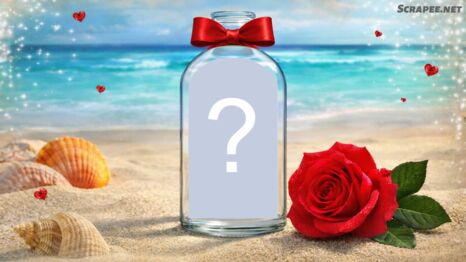 🌹Crie um video com foto na garrafa na areia da praia! ✨