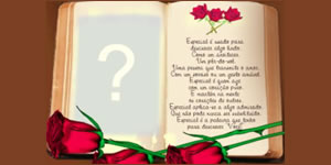 Montagem com sua foto no livro com uma mensagem especial pra você!